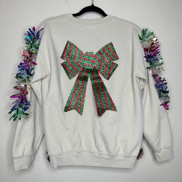 Ugly Christmas Sweater Squirrel LIGHTS UP Tacky Tinsel Xmas Party Winner Small - Picture 3 of 5